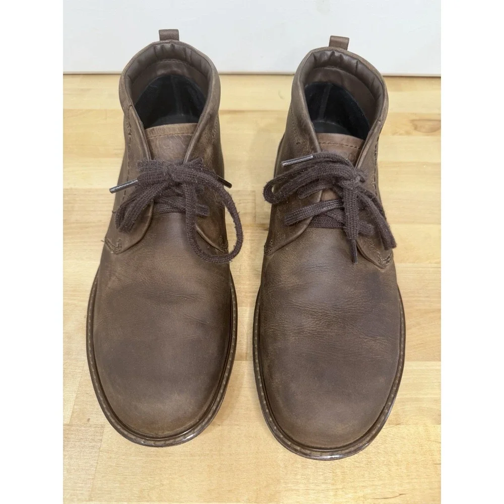 ECCO Men's Gore-Tex Waterproof Brown‎ Leather Chukka Boots EUR 45 US 11-11.5